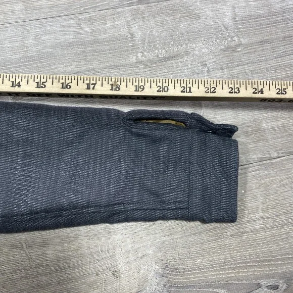 REI‎ Co-op Jacket Mens Small Gray Herringbone Quilted Snap Shirt Lined Insulated - Picture 7 of 10